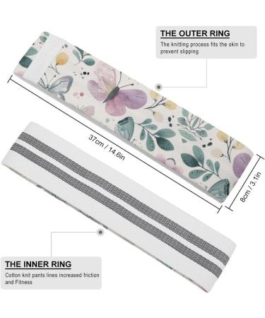 Shop High-Quality Butterfly Printed Resistance Bands | Fabric Exercise & Leg Bands for Ultimate Fitness - Buy Online on GoSupps.com