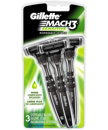 Gillette Mach3 Sensitive Disposable Razor 3 Razors