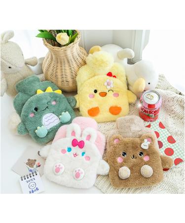 Heat Bottle Dino Animal Plush Hot Water Bottles for Kids - 500ml Cute Gift for Children Family & Friends - Buy Online on GoSupps.com