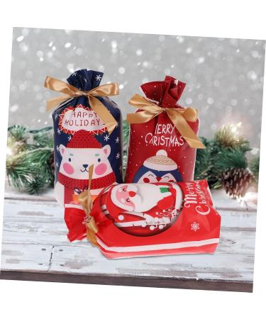 PLAFOPE Chrismas Bags 50pcs Christmas Drawstring Bag Candy Bags Holiday Santa Bag Drawstring Candy Bag Child Bag Food - Buy Online on GoSupps.com