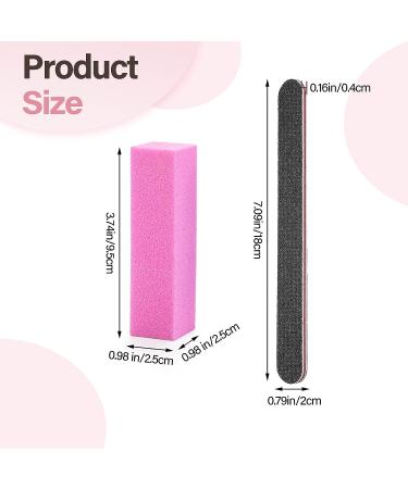 WLLHYF Nail Files and Buffers - 12Pcs 100/180 Grit Double Sided Nail Art Care Tools for Professional Manicure at Home and Salon - Buy Online on GoSupps.com
