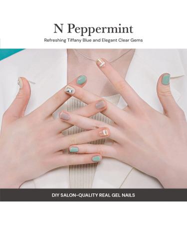 ohora Semi Cured Gel Nail Strips (N Peppermint) - Salon-Quality, Long Lasting, Easy Application - Works with Any Nail Lamp - Includes Prep Pads, Nail File & Wooden Stick - Buy Online on GoSupps.com