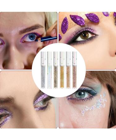 Glitter Liquid EyelinersWaterproof Liquid Eyeliners Waterproof 6 Colors Eyeliner Eyeliner Pencil Eyeliner Color Set Highly pigmented smudgeproof color eyeliners Longlasting glitter for - Buy Online on GoSupps.com