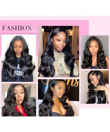 Wigs for Black Women Human Hair Body Wave Glueless 4x4 Closure Wigs Human Hair Pre Plucked  Brazilian Virgin Body Wave Lace Front Wig Bleached Knots  150 Density Natural Black Human Hair Wigs(16 Inch) 16 Inch 4x4 Body - Buy Online on GoSupps.com