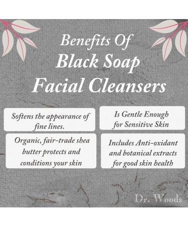 Dr. Woods Black Soap Liquid Facial Cleanser with Organic Shea Butter 8oz - Pack of 2 - Buy Online on GoSupps.com