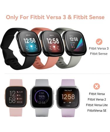 4 Pack iVoler Screen Protector Tempered Glass & Hard PC Bumper Cover for Fitbit Sense/Versa 3 - Full Coverage Protective Case in Black - Buy Online on GoSupps.com