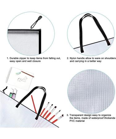 VikYel Art Portfolio Bag 19x25 Inch - Poster Storage Bag with Zipper and Handle (3 Pack) - Ideal for Artworks, Bulletin Boards, Painting, Charts, Teaching Material - Buy Online on GoSupps.com