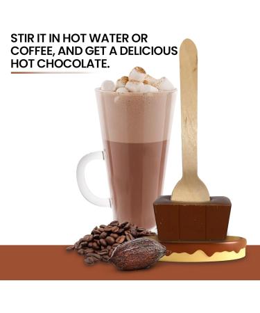 Fire Mountain Hot Chocolate Stirrers From Cocoa | 3 x 40g | 37% Milk Hot Chocolate Spoons Natural Milk Chocolate with Wooden Stirrer Hot Choc Spoons Cacao Chocolates Milk Hot Chocolate 3 count - Buy Online on GoSupps.com