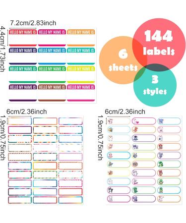 OIIKI Reusable Baby Bottle Labels for Daycare - 144pcs Waterproof Animal Name Tag Stickers | Write On Self Adhesive Labels for School & Classroom - Buy Online on GoSupps.com