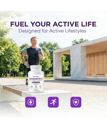 VISIOVANCE Nutrawell Astaxanthin - Daily Antioxidant Wellness Supplement with Naturally Sourced Astaxanthin Clean Formula for Active Adult Lifestyle Easy to Take Capsules - 90 Softgels (1) - Buy Online on GoSupps.com