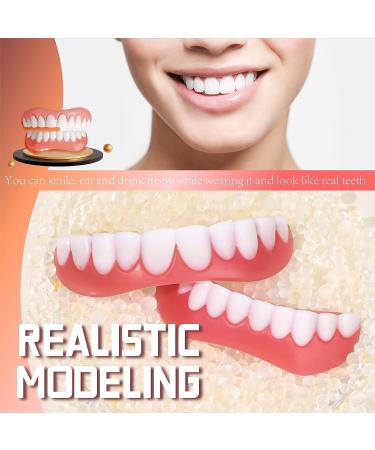 6 PCS Fake Teeth Veneers for Temporary Tooth Repair - Upper and Lower Jaw - Dental Veneers for Men and Women - Bright White Smile - W04 - Buy Online on GoSupps.com