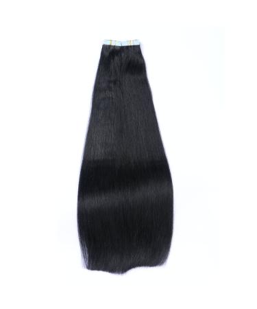 Premium Black Tape-In Hair Extensions - 50cm 10 Tresses | 100% Remy Real Hair | Tress by Novon - Buy Online on GoSupps.com