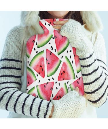 Cozy Heat Bottle with Fluffy Watermelon Cover - 2L Pain Relief for Back Neck & Shoulders - Red/Pink - Buy Online on GoSupps.com