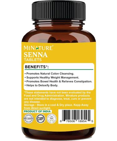 Senna Leaf Tablets by mi Nature | 90 Tablets 1000 mg | Vegan | Natural and Effective Digestive Support - Buy Online on GoSupps.com