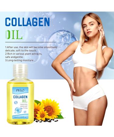 PEGO Collagen Body Oil,Skin Moisturizer,Massage Oil,Hydrating Skin Moisturizer & Spa-Grade Massage Oil,Targets Dry Patches, Rough Heels & Dull Skin,Multi-Area Use for Face, Body, Legs & Feet (1Pack) 2.03 Fl Oz (Pack of 1) - Buy Online on GoSupps.com