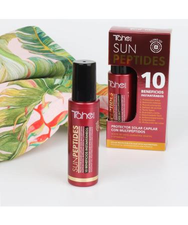 Tahe Botanic Solar Hair Sunscreen with Multi-peptides Coconut Oil Vegetable Keratin and Vitamin E Sun Peptides 100 ml - Buy Online on GoSupps.com