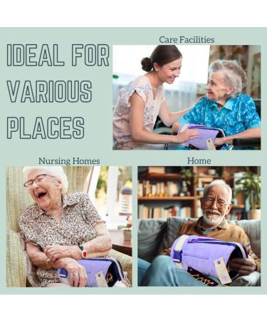 Modaliv 2-in-1 Alzheimer's & Dementia Sensory Cushion - Durable Fidget Blank with 8 Activities for Adults (Purple/Lilac) - International Shipping Available - Buy Online on GoSupps.com