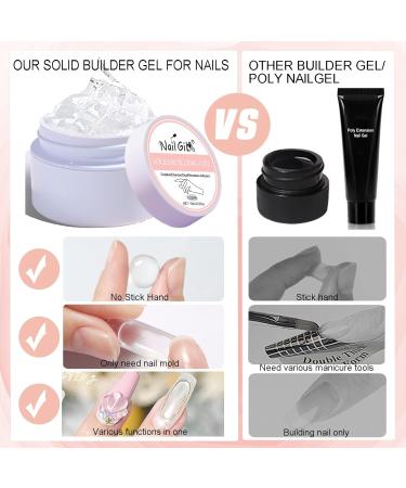Buy NAILGIL Solid Builder Gel for Nails - 3D Nail Art Sculpture Non-Sticky Clear Extension Gel UV LED - 15g / 0.53oz | Perfect for DIY Nail Designs at Home - Buy Online on GoSupps.com