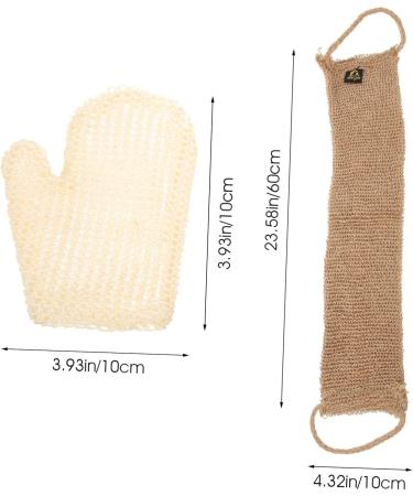 POPETPOP 1 Set Sisal Bath Set Bath Towel Foaming Bath Glove Back Scrubber Loofah Shower Gloves Body Scrub Towel Shower Scrub Bath Scrubber Towel Shower Towel Washer Man Exfoliating Jute - Buy Online on GoSupps.com