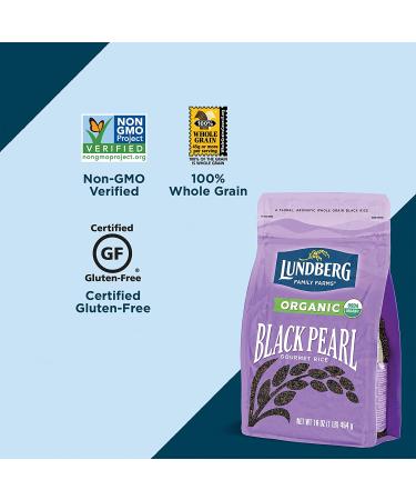 Organic Black Pearl Rice - Lundberg 16oz | Gluten-Free, Non-GMO, High in Antioxidants - Buy Online on GoSupps.com