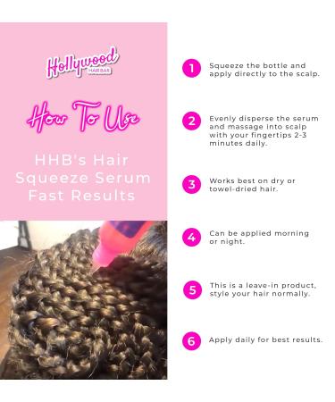 Hollywood Hair Bar Hair Oil Regrowth Serum - Extra-Strength All-Natural Essential Oils | 2 oz Squeeze Bottle for Thicker Hair - Buy Online on GoSupps.com