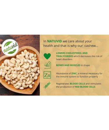 Natuvid Premium Natural Raw Whole Cashew Nuts | Exquisite African Quality | Exceptional Taste - Buy Internationally - Buy Online on GoSupps.com