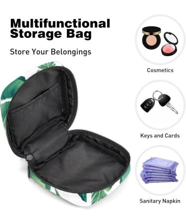 Shop Tropical Leaves Golden Frame Women's Period Pocket Bag | Portable Menstrual Cup Holder & Tampon Storage for Teens & Women - Multicolored - Buy Online on GoSupps.com