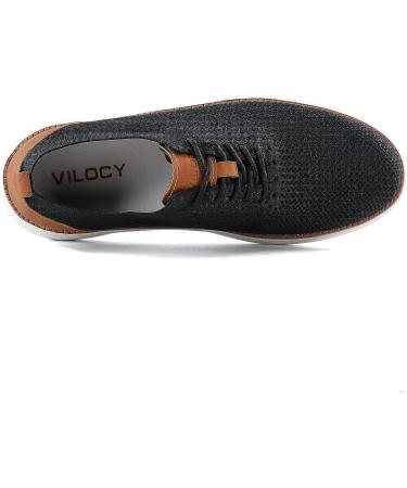 VILOCY Men's Mesh Dress Sneakers Oxfords Business Casual Shoes 7.5 Black - Stylish and Comfortable Business Shoes for Men - Buy Online on GoSupps.com