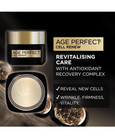 L'Oreal Paris Cell Renew Day Cream Age Perfect Anti-Oxidant Recovery Complex Day Cream For Anti- Wrinkle Firmness And Vitality 50ml - Buy Online on GoSupps.com