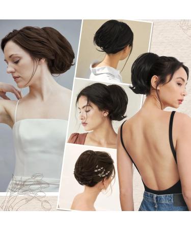 BARSDAR Synthetic Hair Dutt Extension - Golden Chestnut Brown Chignon with Clip | Short Pferdes Dutt for Women - 20cm - Buy Online on GoSupps.com