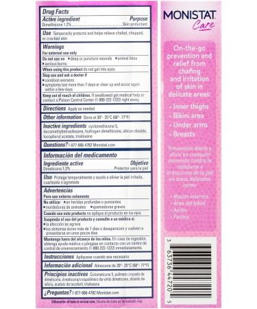 Monistat Care Chafing Relief Powder Gel 1.5 oz - Anti-Chafing Protection (Pack of 1) - Buy Online on GoSupps.com