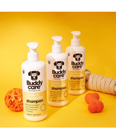Buddycare Vanilla & Shea Butter Dog Shampoo - Moisturizing Aloe Vera Formula - 500ml - Buy Online on GoSupps.com