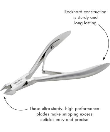 Tweezerman Rockhard Cuticle Nipper 1/2 Jaw - Precision Cuticle Trimming Tool - Buy Online on GoSupps.com
