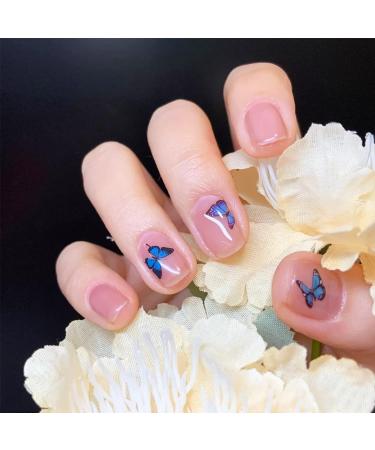 Shop 6 Leaf Butterfly Nail Stickers - 3D Flower Self-Adhesive Nail Art for Spring & Summer DIY Manicure - Buy Online on GoSupps.com