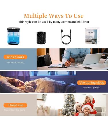 Beioue 1000ML Cool Mist Humidifier with Night Light - Home, Bedroom, Office, Travel - Black - Buy Online on GoSupps.com