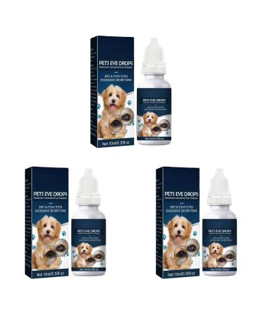 Eye drops for dog & cat 10 ml 1/2/3/4pcs eye cleaner dry eyes 15% progressive lanosterol eyeplare for recommending comfort relief eye itching (3pcs 10ml) 10ml 3PCs