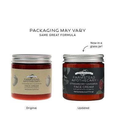 Farmstead Apothecary Anti-Aging Face Cream 4 oz - Natural with Jojoba Oil (Strawberry Gardenia) - Buy Online on GoSupps.com
