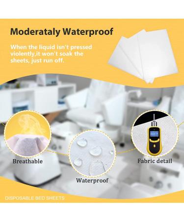 Eqivei 150 Count Disposable Massage Table Sheets - White Bed Covers for Spa, Lash Bed, Tattoo - Breathable 31x71 inches - Buy Online on GoSupps.com