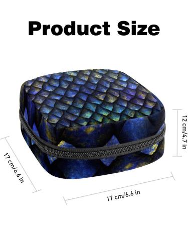 Dark Color Dinosaurs & Dragons Pattern Menstrual Cup Bags - Portable Period Pocket for Women & Teen Girls - Buy Online on GoSupps.com
