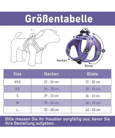 Buy Purple Padded Dog Harness for Small Dogs | XXS Puppy Harness for Comfort & Control - Buy Online on GoSupps.com