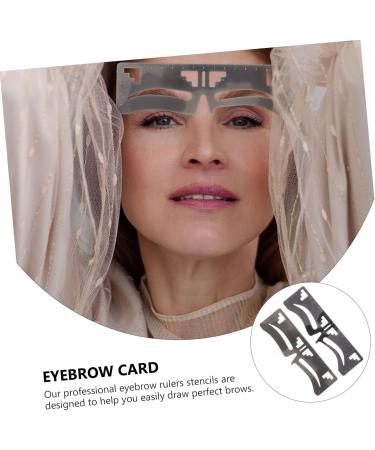 KALLORY 2pcs Stickers Glass Ashtray Eyebrow Drawing Tool Eyebrow Guide Stencil Sticky Ruler European Style - Buy Online on GoSupps.com