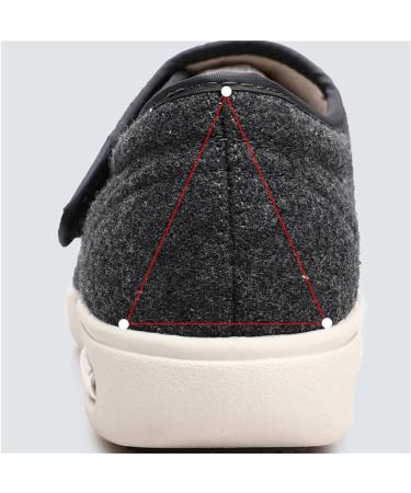 NVBHOF Diabetic Shoes for Men - Autumn & Winter Warm Fleece, Extra Wide Recovery Shoe for Elderly, Health Gift for Parents - Size 9C Black - Buy Online on GoSupps.com