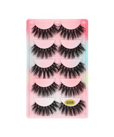 UAMOU 2-50 Boxes Eyelashes faux mink lashes natural 3d mink eyelashes volume false lashes in bulk cilios Cheerfully (Color : 5 Pairs G508CS Size : 40 Boxes)