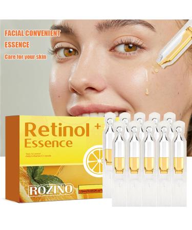 Retinol Vitamin C Facial Serum Ampoules with Hyaluronic Acid Jojoba Oil and Aloe Vera for Anti Aging Skincare Hydrating & Brightening 10 Single-Use Vials (0.5 ml per vial) 0.05 Fl Oz (Pack of 10) - Buy Online on GoSupps.com