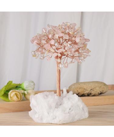 Kyeygwo 3 Color Healing Crystal Money Tree - Feng Shui Gemstone Bonsai Decor | Natural Mountain Druse Base - Buy Online on GoSupps.com