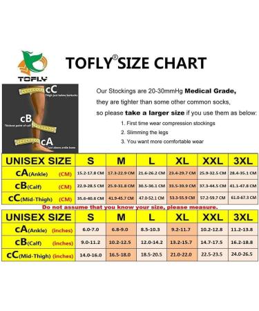 TOFLY Open Toe Thigh High Compression Stockings (Pair) 20-30mmHg Graduated Medical Compression Hose for Varicose Veins, Edema, DVT - Beige XL - Buy Online on GoSupps.com