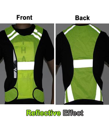 High Visibility Reflective Night Running Vest | Adjustable Strap | Lightweight & Breathable | Safety for Running, Jogging, Cycling, Hiking, Walking - Yellow - Buy Online on GoSupps.com