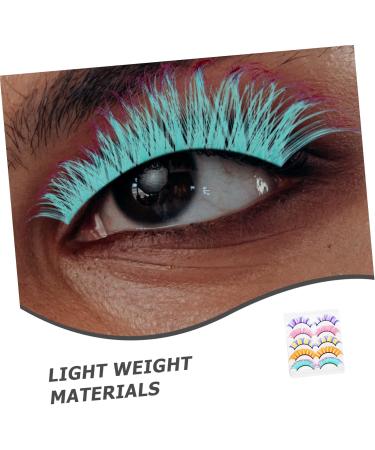 FOMIYES 25 Pairs Colored False Eyelashes Fake Lashes False Eyelashes Individual Winged Eyelashes Colorful Lashes Makeup Tools for Women Carnival Party Eyelashes Imitation Strip Extend - Buy Online on GoSupps.com