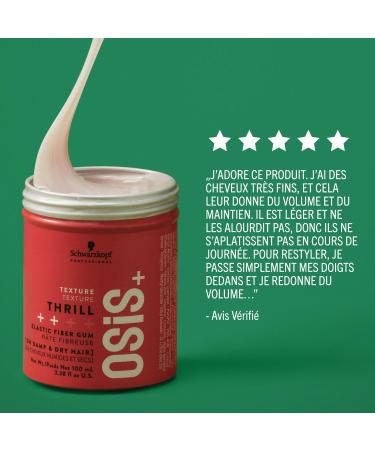Schwarzkopf Professional OSiS Thrill Hair Styling Fibre Paste Flexible Reshapeable Texture Shine Definition Eliminates Frizz and Flyaways Normal Hold 100 ml - Buy Online on GoSupps.com