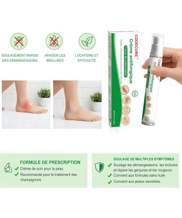 Cr me antifongique pour la peau : Cr me antifongique pour le pied d'athl te les d mangeaisons et la teigne - Formule douce - Convient aux pieds et au corps (18G 1-Pack) Vert - Buy Online on GoSupps.com